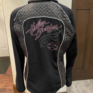 Women’s Harley Davidson sweater jacket, size large.